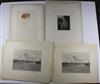 Collection of approximately 70 prints, including etchings and wood engravings.
